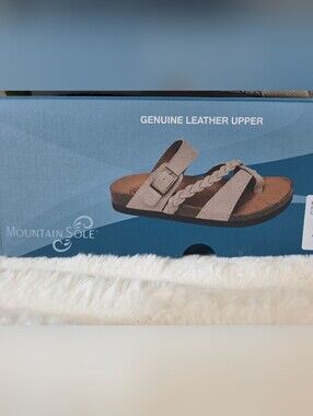 Mountain Sole Braided Strap Leather Sandal - Tan